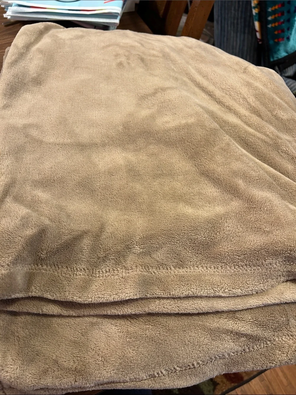 Plush Microfiber Throw Blanket - Taupe
